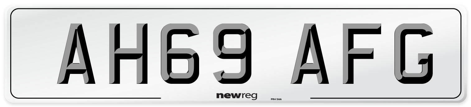 AH69 AFG Number Plate from New Reg